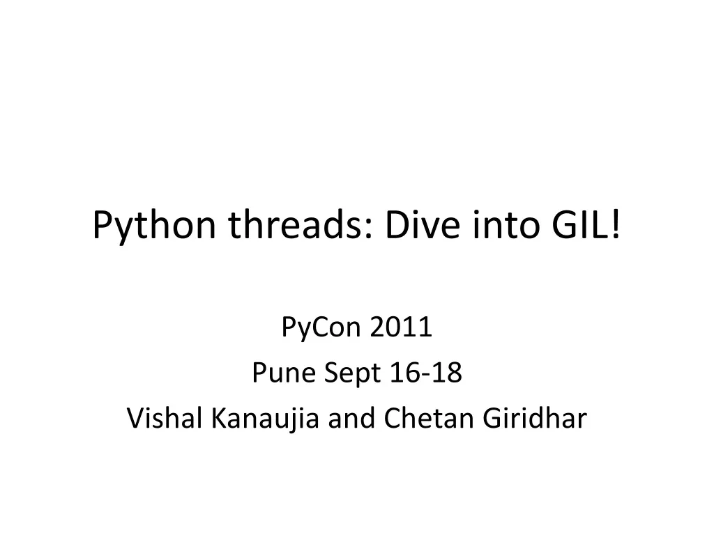 python threads dive into gil