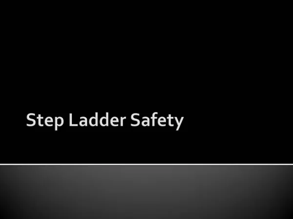 Step Ladder Safety