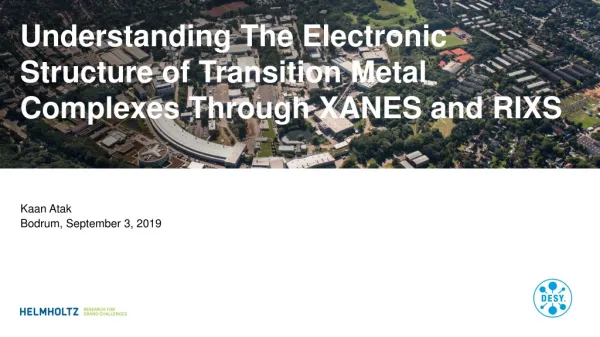 Understanding The Electronic Structure of Transition Metal Complexes Through XANES and RIXS