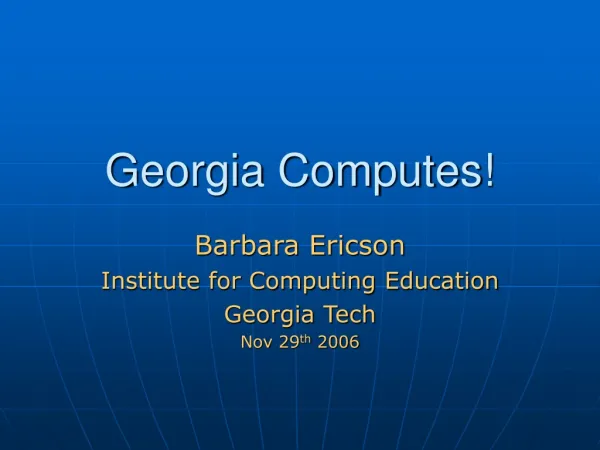 Georgia Computes!