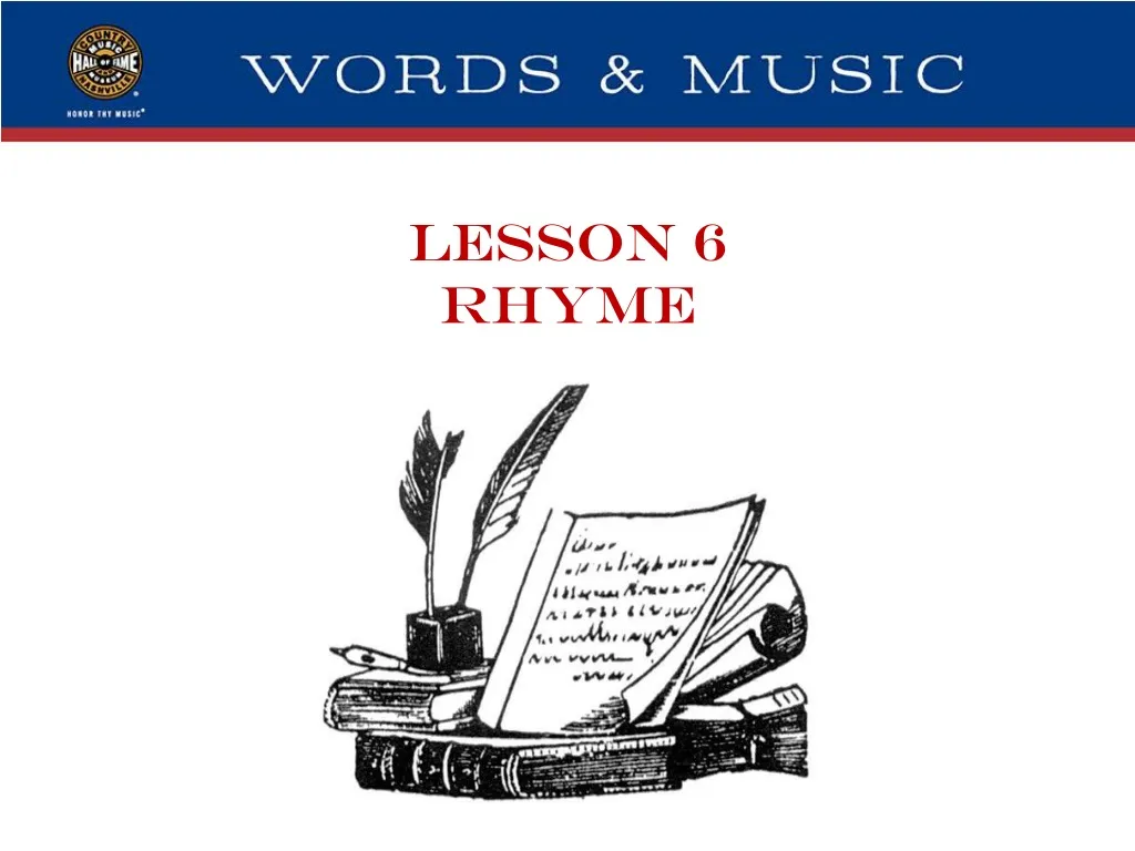 lesson 6 rhyme