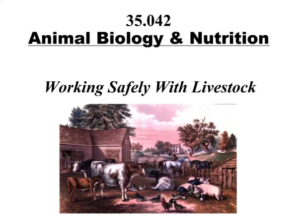 35.042 Animal Biology Nutrition