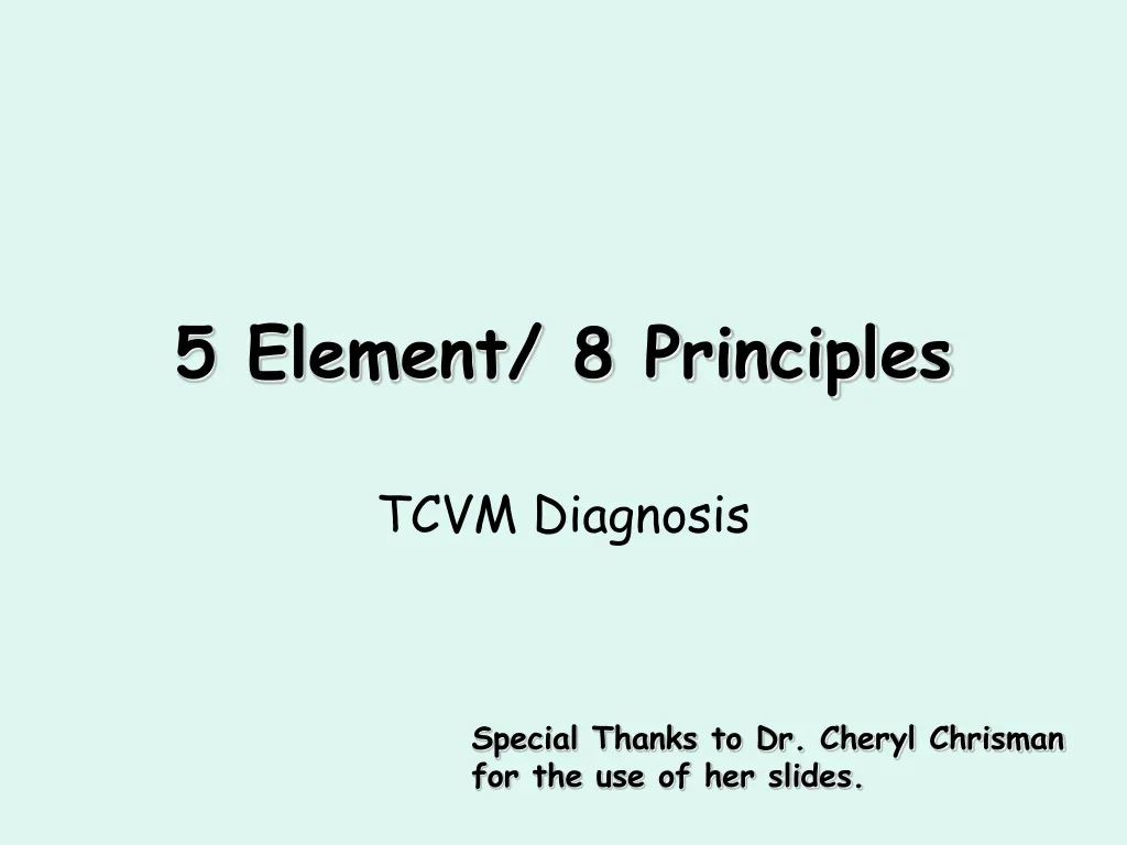 5 element 8 principles