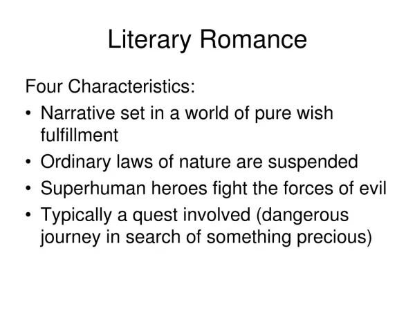 Literary Romance