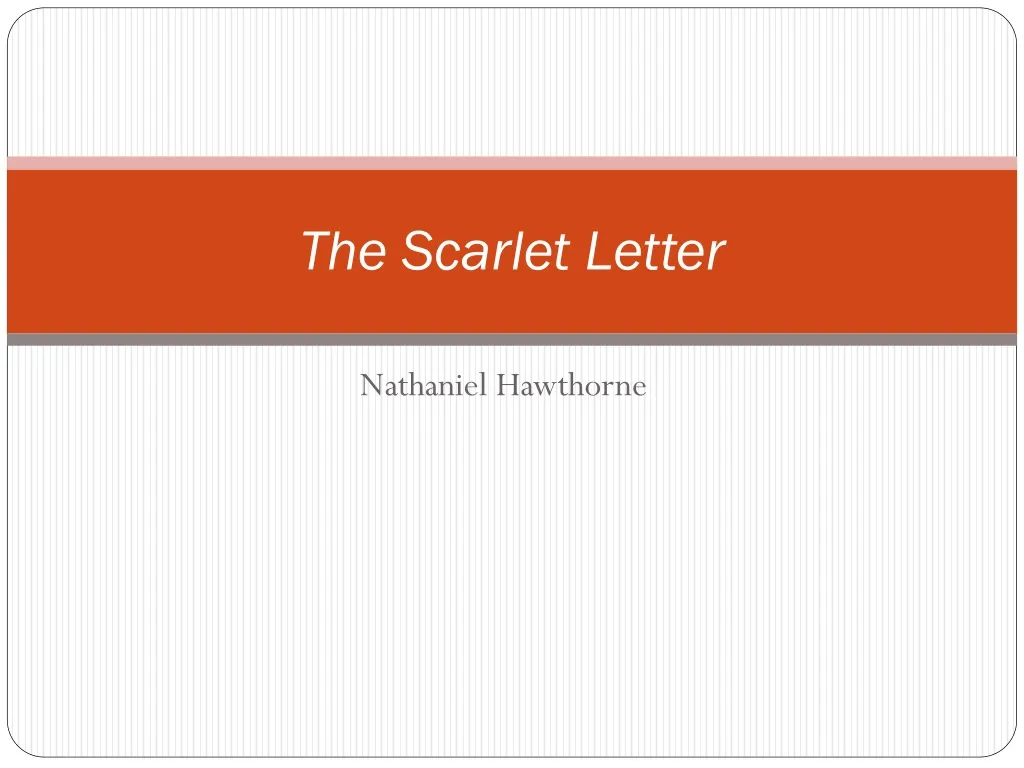 the scarlet letter