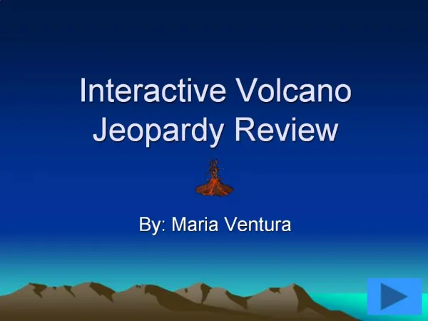 Interactive Volcano Jeopardy Review