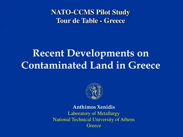 NATO-CCMS Pilot Study Tour de Table - Greece