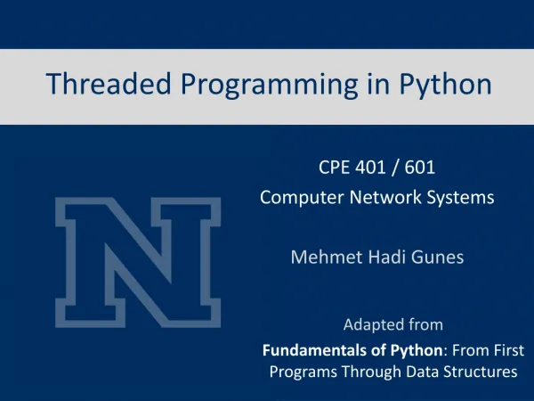 Threaded Programming in Python