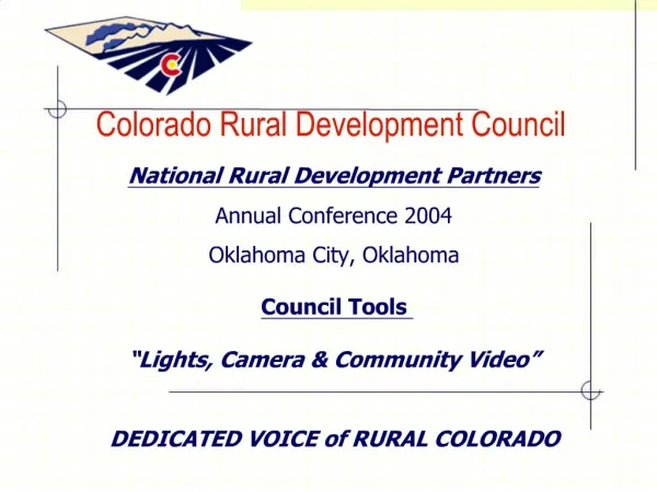 Colorado Rural Development Council