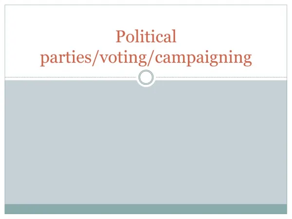 Political parties/voting/campaigning