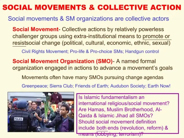 SOCIAL MOVEMENTS COLLECTIVE ACTION