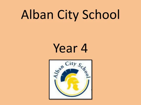 Alban City School Year 4