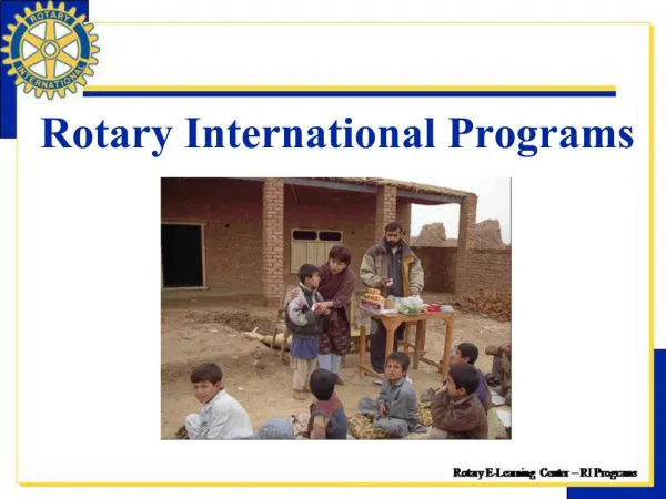 Rotary International Programs