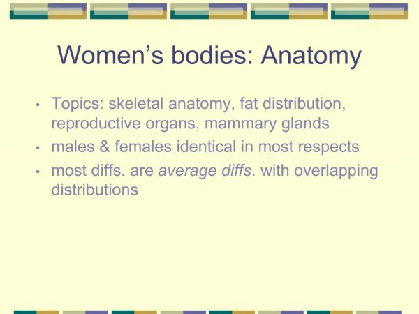 Women s bodies: Anatomy