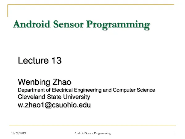 Android Sensor Programming