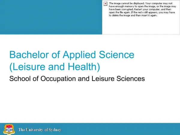 School of Occupation and Leisure Sciences