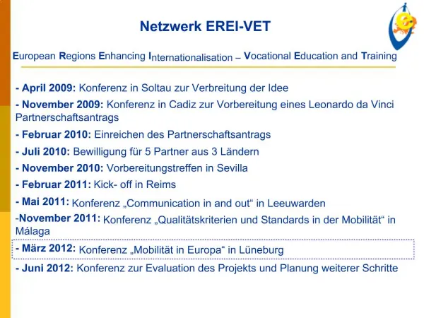 Netzwerk EREI-VET European Regions Enhancing Internationalisation Vocational Education and Training