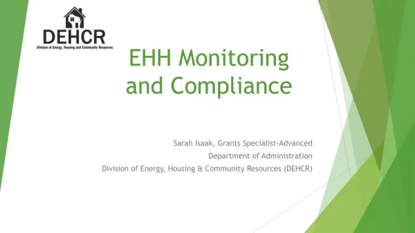 EHH Monitoring and Compliance