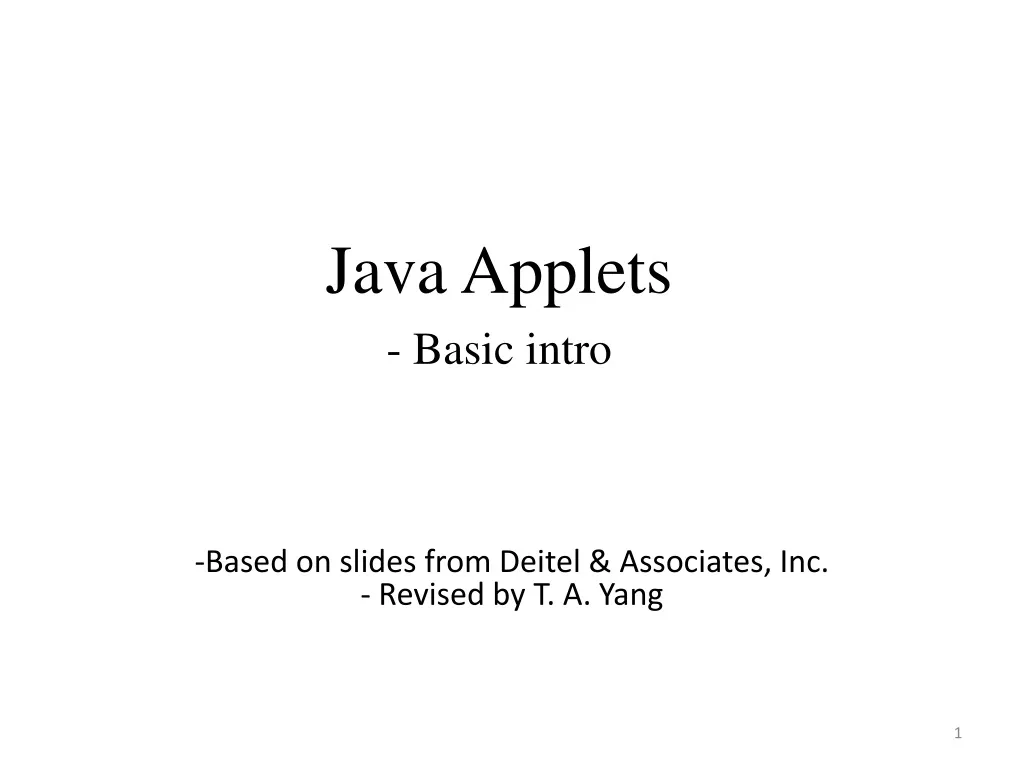 java applets basic intro