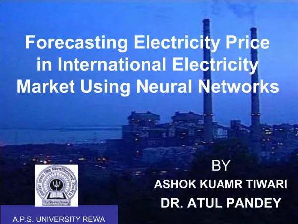 Forecasting Electricity Price in International Electricity Market Using Neural Networks