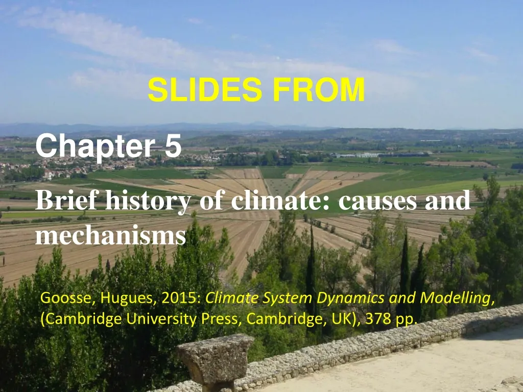slides from chapter 5 brief history of climate