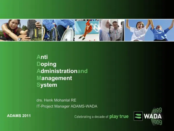 Anti Doping Administration and Management System