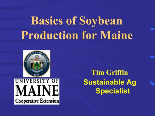 Basics of Soybean Production for Maine