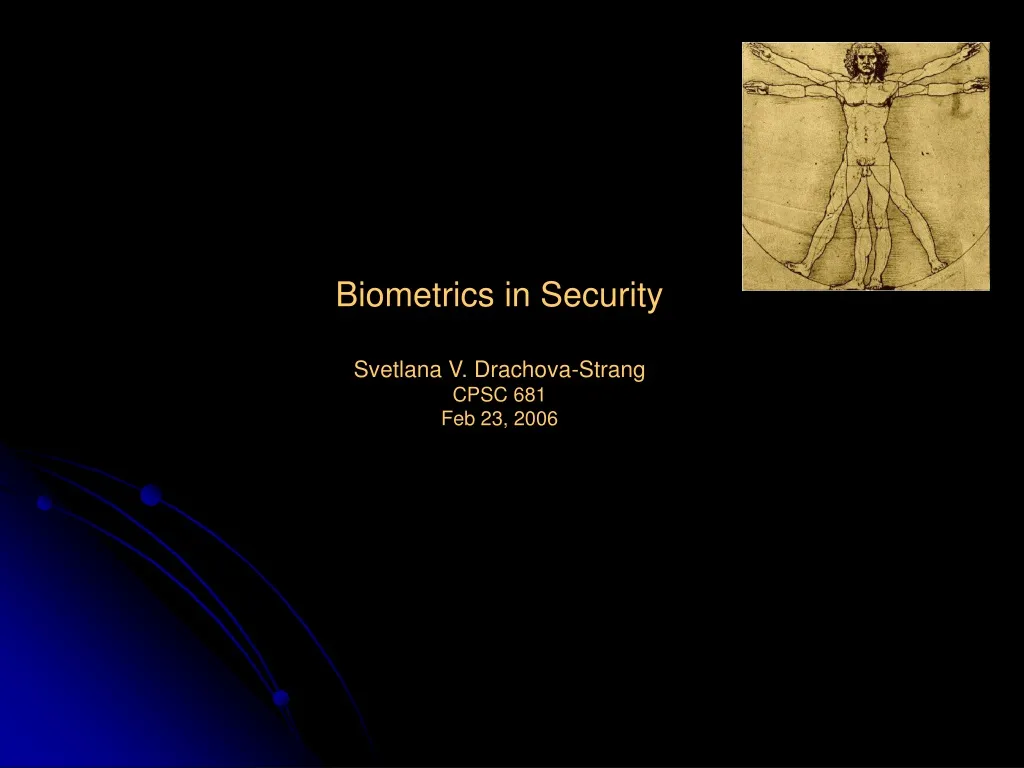 biometrics in security svetlana v drachova strang