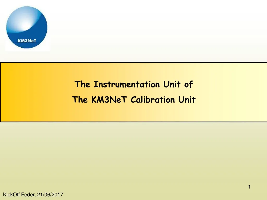 the instrumentation unit of the km3net