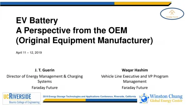EV Battery A Perspective from the OEM (Original Equipment Manufacturer)