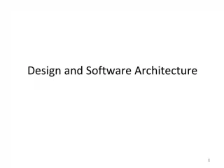 Design and Software Architecture - slide 1