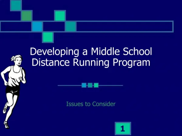 Developing a Middle School Distance Running Program