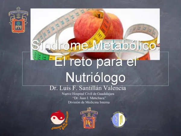S ndrome Metab lico: El reto para el Nutri logo