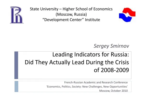 Leading Indicators for Russia: Did They Actually Lead During the Crisis of 2008-2009