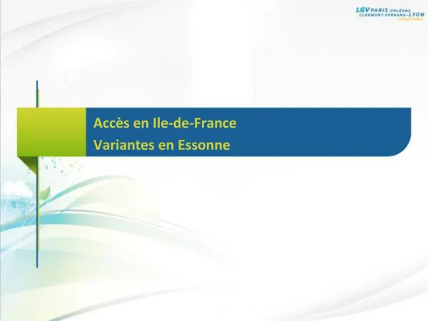 Acc s en Ile-de-France Variantes en Essonne