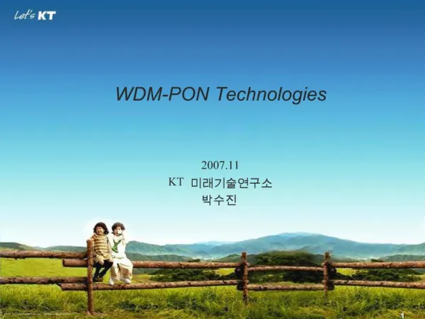 WDM-PON Technologies