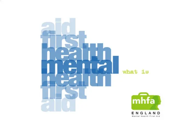 What is Mental Health First Aid