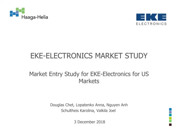 EKE-ELECTRONICS MARKET STUDY
