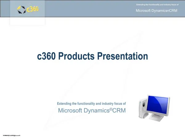 C360 Products Presentation