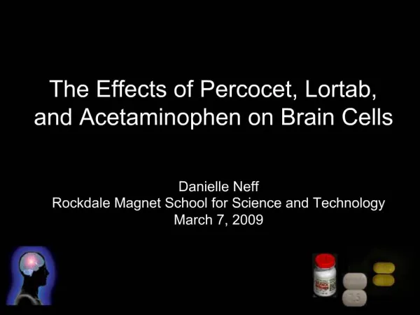 The Effects of Percocet, Lortab, and Acetaminophen on Brain Cells