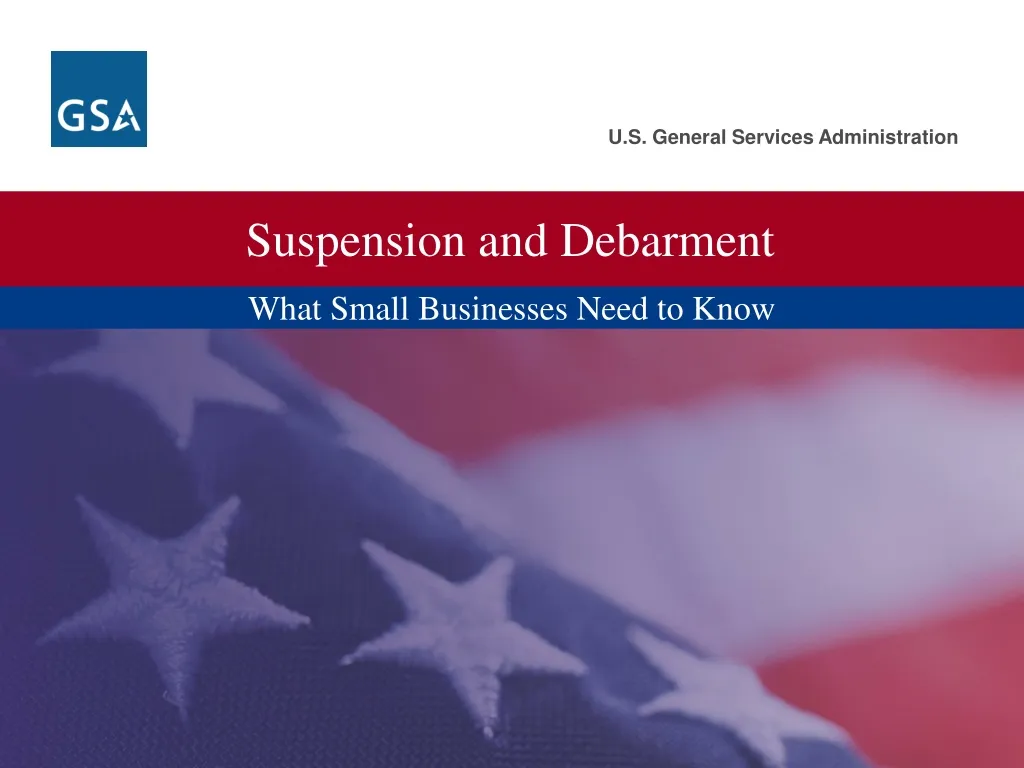 suspension and debarment