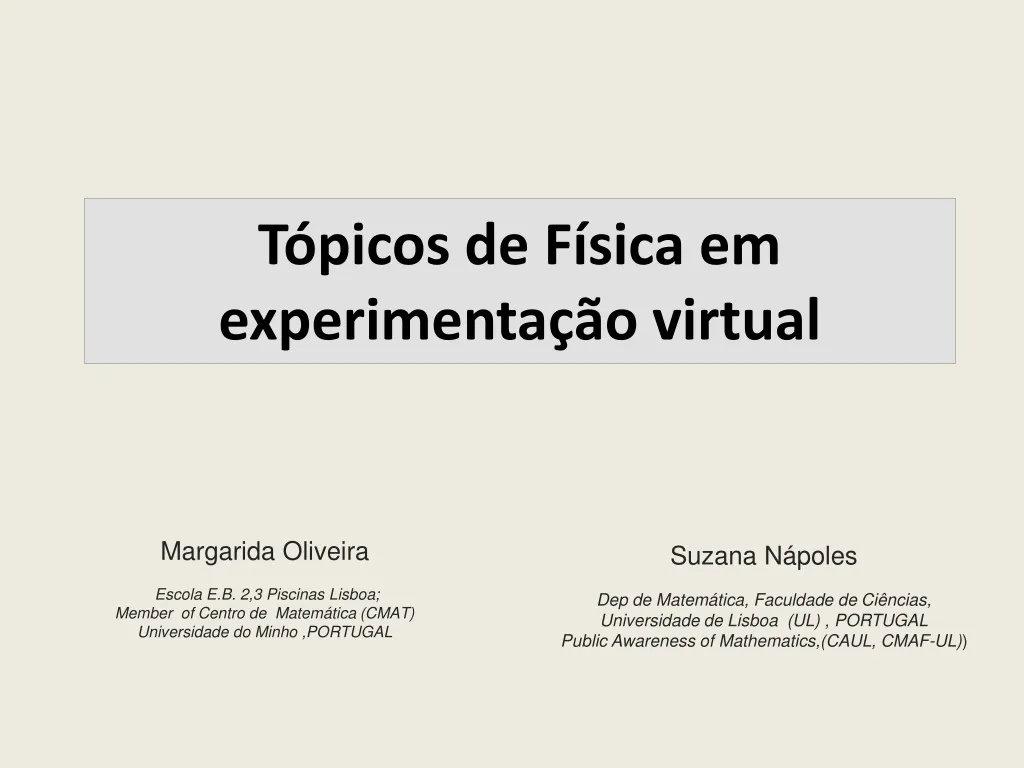 t picos de f sica em experimenta o virtual