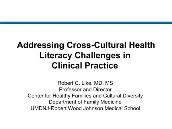 Addressing Cross-Cultural Health Literacy Challenges in Clinical Practice