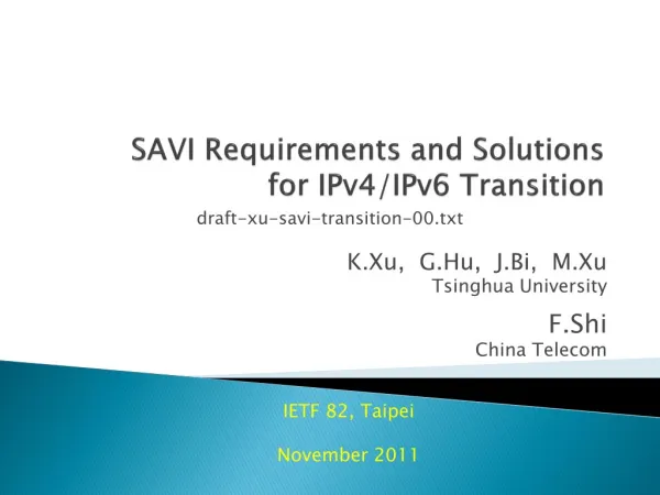 SAVI Requirements and Solutions for IPv4/IPv6 Transition