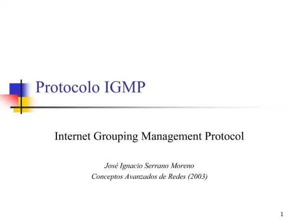 Protocolo IGMP