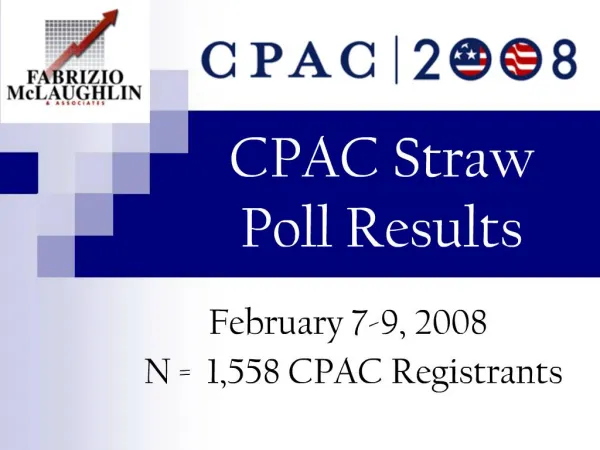 CPAC Straw Poll Results