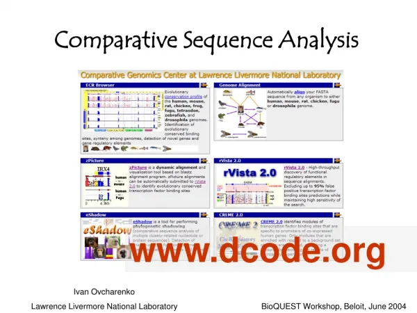 Comparative Sequence Analysis