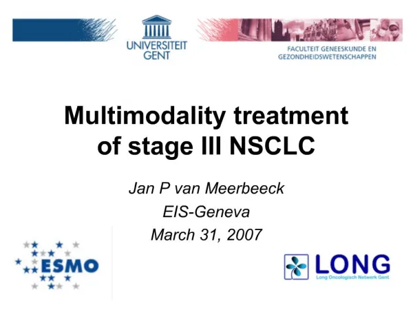 Multimodality treatment of stage III NSCLC