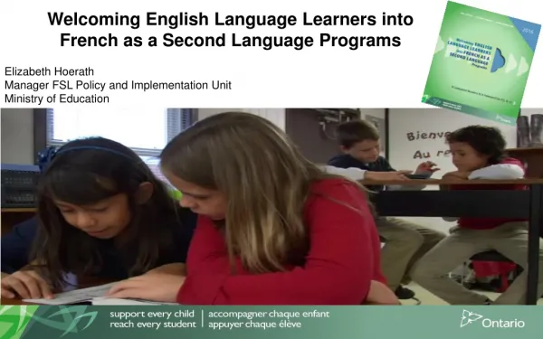 Welcoming English Language Learners into French as a Second Language Programs
