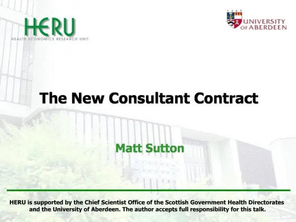 The New Consultant Contract Matt Sutton